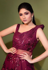 CELESTIAL BLUE SCULPT GOWN