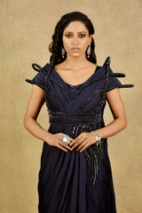 ART NOUVEAU STARRY BLUE GOWN