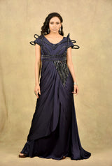 ART NOUVEAU STARRY BLUE GOWN