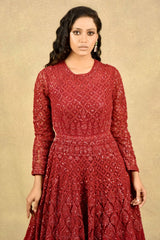 BEAMING RED SCARLET GOWN