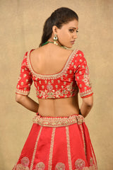 BLOOD RED ENCHANTRESS LEHENGA