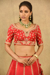 BLOOD RED ENCHANTRESS LEHENGA