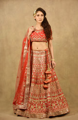 CRIMSON RED GODDESS LEHENGA
