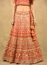 CRIMSON RED GODDESS LEHENGA