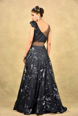 CELESTIAL BLUE SCULPT GOWN