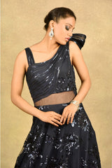 CELESTIAL BLUE SCULPT GOWN