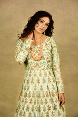 DANCING DOLLS ON TEA-GREEN