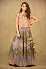 ETHER GREY HAZE LEHENGA
