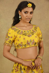 FRENCH MARIGOLD YELLOW LEHENGA