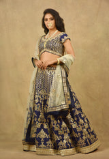 GULISTAN ROYAL BLUE LEHENGA