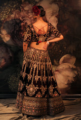 DEEP WINE KASHIA LEHENGA SET