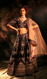 DEEP WINE KASHIA LEHENGA SET