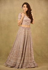 LILAC CRYSTALLINE LEHENGA