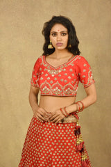 LUSH RED MAHARANI SAHIBA LEHENGA