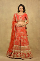 LUSH RED MAHARANI SAHIBA LEHENGA