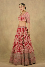 MAHARANI ADAB RED LEHENGA
