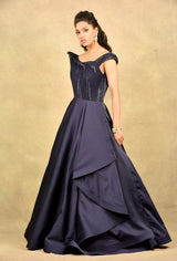 MIDNIGHT BLUE GAZE GOWN