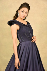 MIDNIGHT BLUE GAZE GOWN