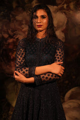 NAVY BLUE LAWAND GOWN