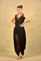 PERSIAN  BLACK SAMURAI JUMPSUIT