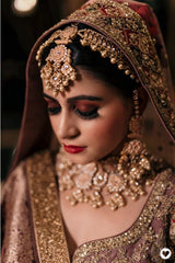 Rose Gold Embroidered Bridal Lehenga