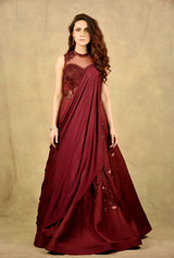 RUBY MARSALA MARY GOWN