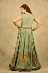 RUSTIC GREEN ORNATE CHARM TUNIC