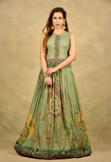 RUSTIC GREEN ORNATE CHARM TUNIC