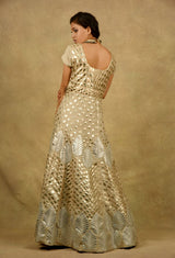 SMOKY GREY LEATHERETTE GOWN