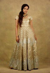 SMOKY GREY LEATHERETTE GOWN