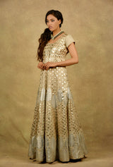 SMOKY GREY LEATHERETTE GOWN