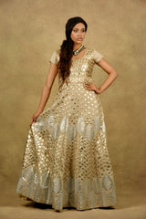 SMOKY GREY LEATHERETTE GOWN