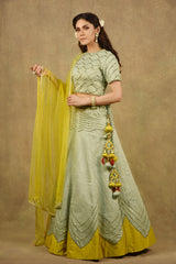 TESSELATED CHEVRONS LEHENGA