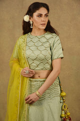 TESSELATED CHEVRONS LEHENGA