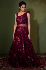 CELESTIAL BLUE SCULPT GOWN