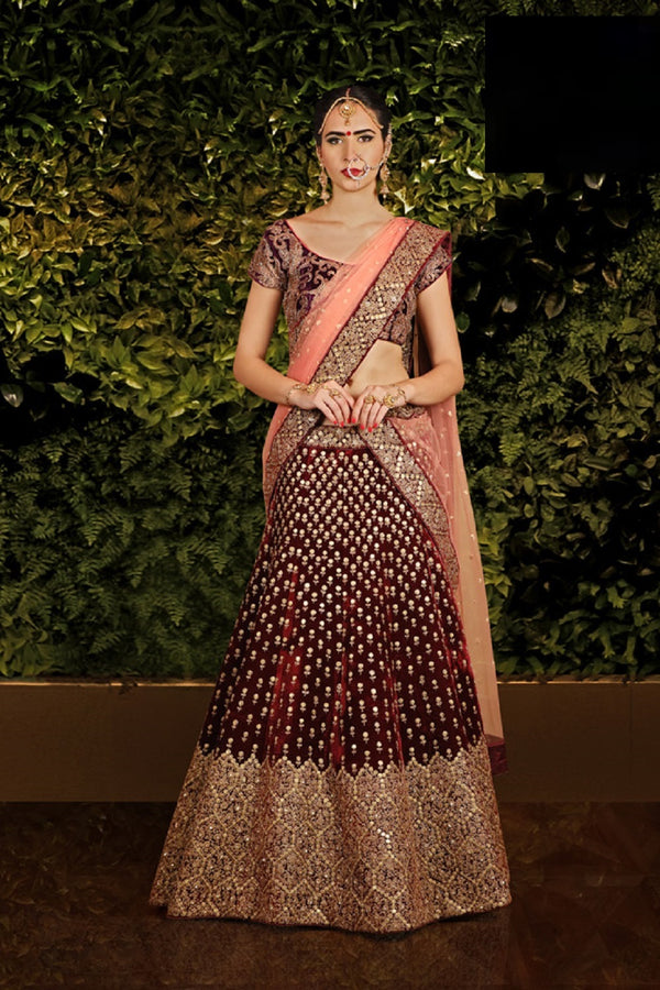 ORNATE TAJ MEENAKARI LEHENGA