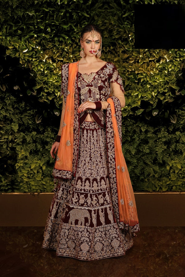 INDIAN EMPRESS VELVET LEHENGA