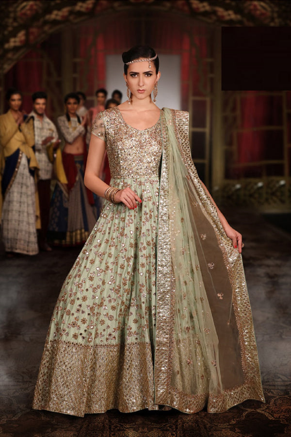 PISTACHIO PASTEL ANARKALI