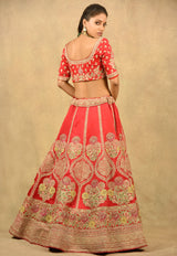 BLOOD RED ENCHANTRESS LEHENGA
