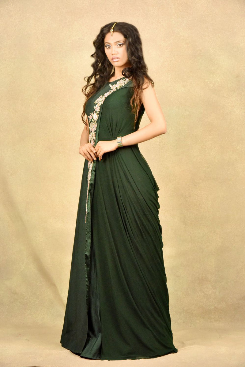 BOTTLE GREEN ADAH DRAPE