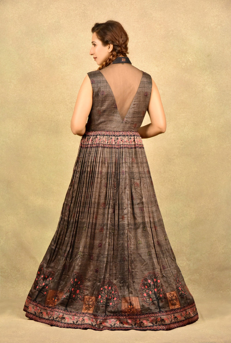 CEDAR BROWN CHERRY BLOSSOM TUNIC