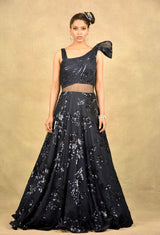 CELESTIAL  BLUE SCULPT GOWN