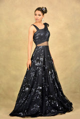 CELESTIAL  BLUE SCULPT GOWN