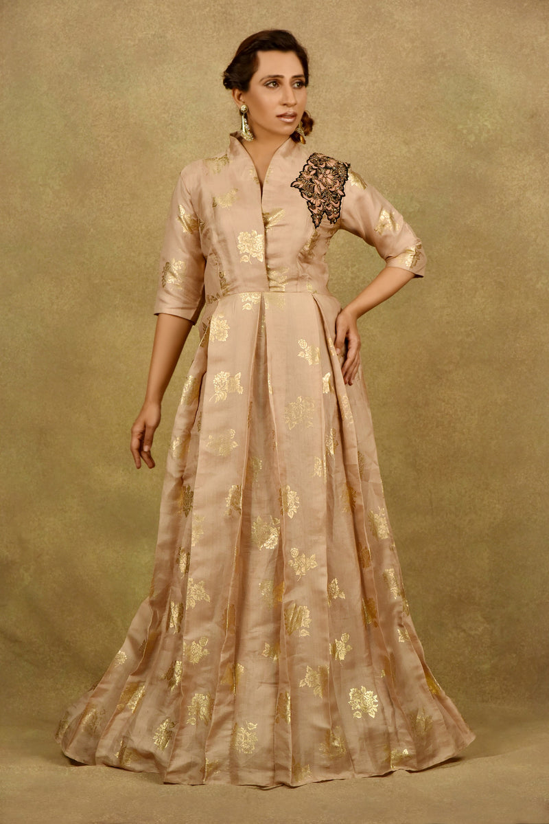 DUSTY PINK FOILAGE TUNIC