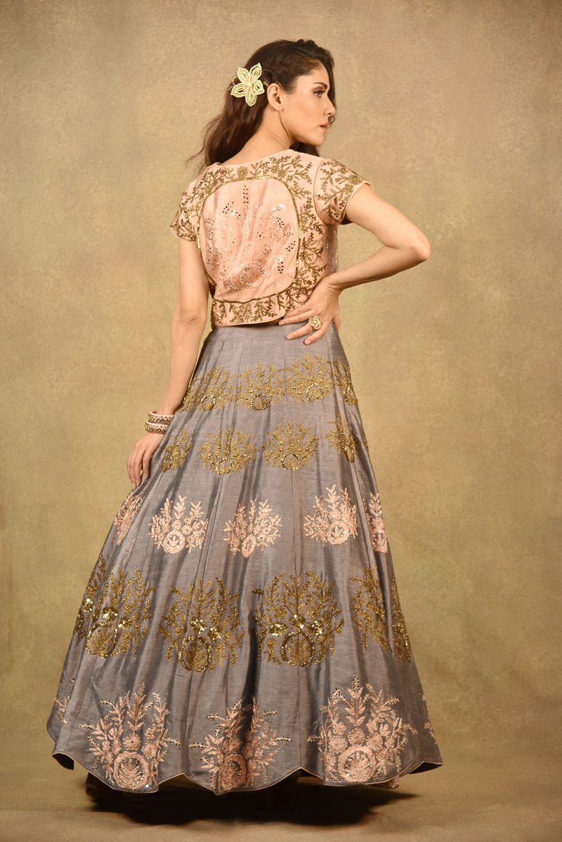 ETHER GREY HAZE LEHENGA
